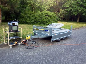 The antenna on a trailer